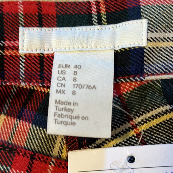 NWT plaid H&M pants size 8 - Picture 3 of 10